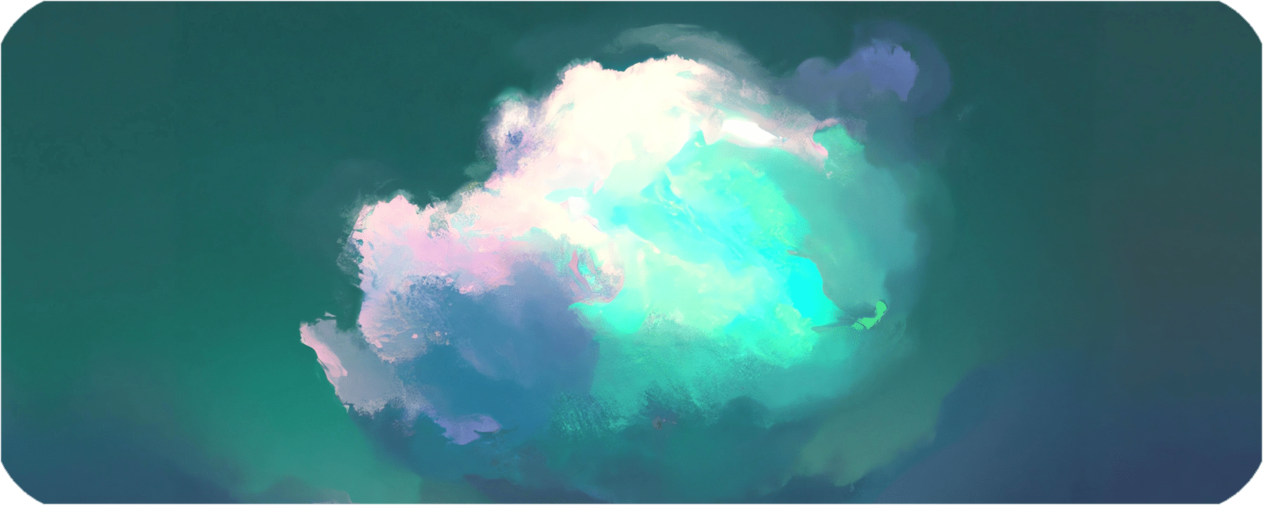 Grüne Wolke, Symbolbild für cloudbasierte DAM-Lösung, die die Nachhaltigkeit von Unternehmen fördert