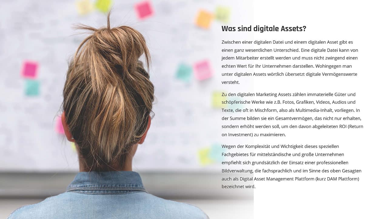 Intelligente Bildverwaltung / digital asset management (DAM)