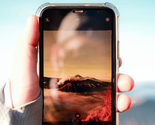 Fotografieren eines Vulkans mit dem iPhone - Symbolbild HEIF / HEIC Format